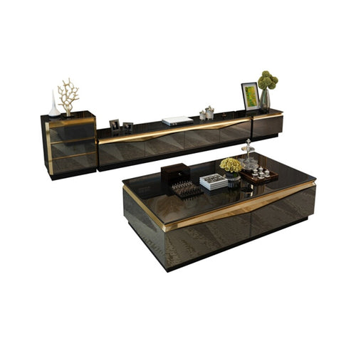 Splendid Excellent Finish Wooden Coffee Table and TV Stand - Lixra