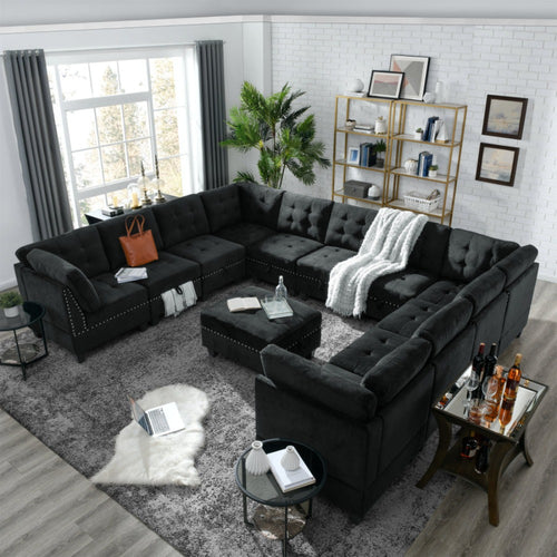 Modular Elegant Sectional Sofa With An Ottoman / Lixra