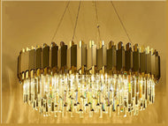 Crystal Round LED Chandelier Lights / lixra