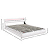 Spectacular Upholstered Leather Platform bed with LED Light Headboard Bed Frame / Lixra