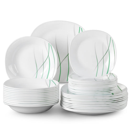 Porcelain 18/36 Piece Dinnerware Set, Service for 6-Lixra