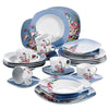 30 Pieces Dinner Plate Set, Cups, Saucers, Dessert Plate, Soup Plate For 6 Persons-Lixra