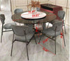 Classic Urban Style Round Shaped Marble Top Dining Table Set - Lixra