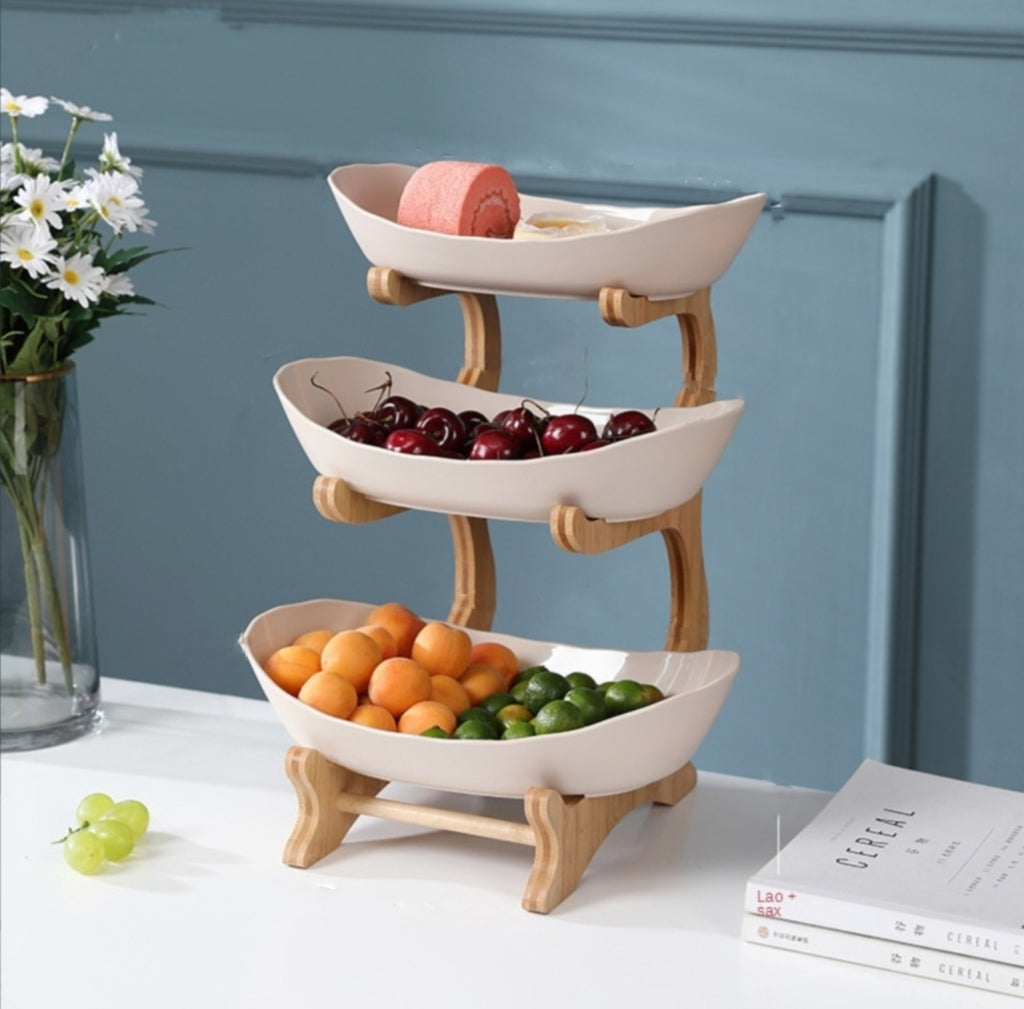 Modern Creative Three-Layer Fruit And Bowl Plate / Lixra