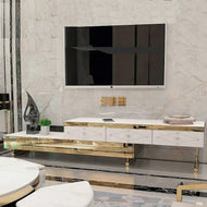 Extendable Glossy Wooden TV Cabinet / Lixra