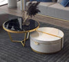 Imperial Modern Luxurious Two-Toned Centre Marble Top Coffee Table - Lixra