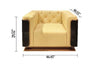  Elegant Style Tufted Designed Wooden Polished Leather Sofa Set - Lixra