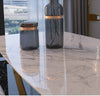 Elegant Look Dine Shine Rectangular Shaped Marble Top Dining Table Set - Lixra