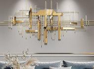 Creative Classic Designed Golden Finish Metal Wall Hanging Art Decor - Lixra