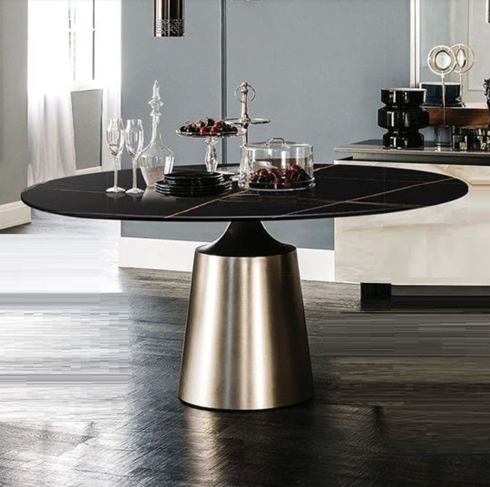 Luxurious Modern Artistic Look Marble Top Dining Table - Lixra