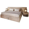 Fabric Finish Exquisite White Wooden Bed  /Lixra
