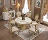 Home Inspired Classic Desire Round Shaped Marble Top Dining Table Set -  Lixra