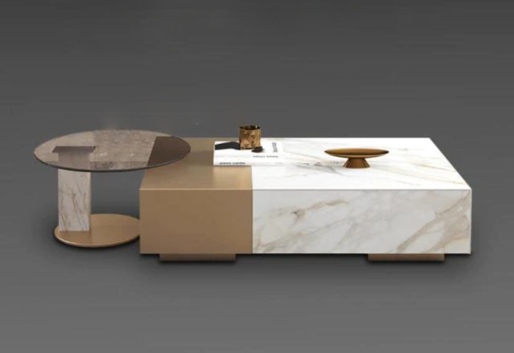 Contemporary Design Light Luxury Palatial Coffee Table - Lixra