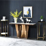 Contemporary Designed Marble Accent Table / Lixra