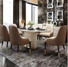 Superb Finish Luxurious Look Marble Top Dining Table Set - Lixra