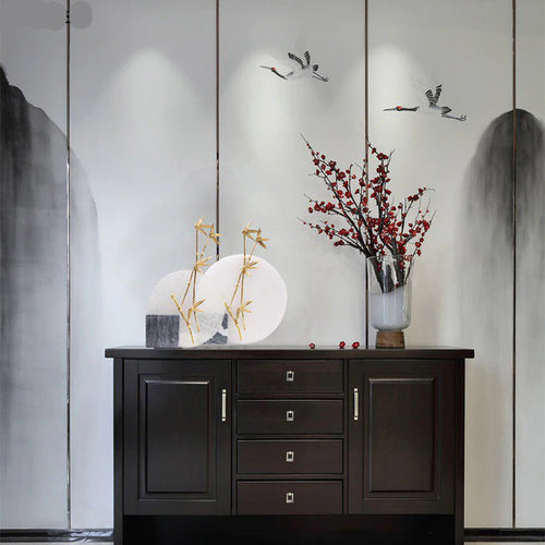 Modern Design Fengshui Style Bamboo Leaf Showpiece / Lixra