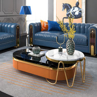 Appealing Gold Base Coffee Table / Lixra