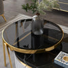 Light Luxury Magnificent Black Finish Marble Top Coffee Table-Lixra