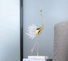 Creative Resin Ornaments Crystal Showpiece  in White and Gold Finish / Lixra