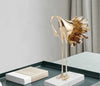 Creative Resin Ornaments Crystal Showpiece  in White and Gold Finish / Lixra