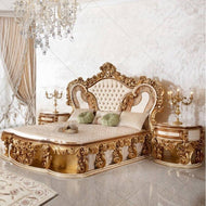 European Wooden Handcrafted Milan Fabric Bed / Lixra