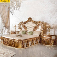 European Wooden Handcrafted Milan Fabric Bed / Lixra