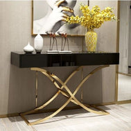 X-Shaped Base Wooden Accent Table / Lixra
