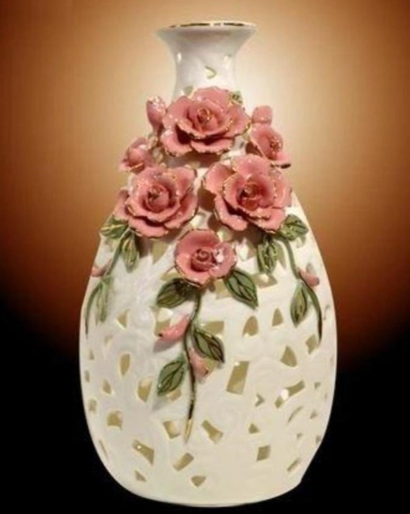 Exclusive Designed Complementary Ceramic Finish Flower Vase - Lixra 