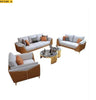 Modern Rustic Look Luxurious Leather Sofa Set - Lixra