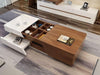 Refined Modern Multipurpose Wooden TV Cabinet With Coffee Table - Lixra
