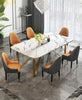 Extraordinary Rich Broad Pleasant Marble-Top Dining Table Set / Lixra