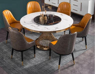 Post Modern Marble Dining Table Set / Lixra