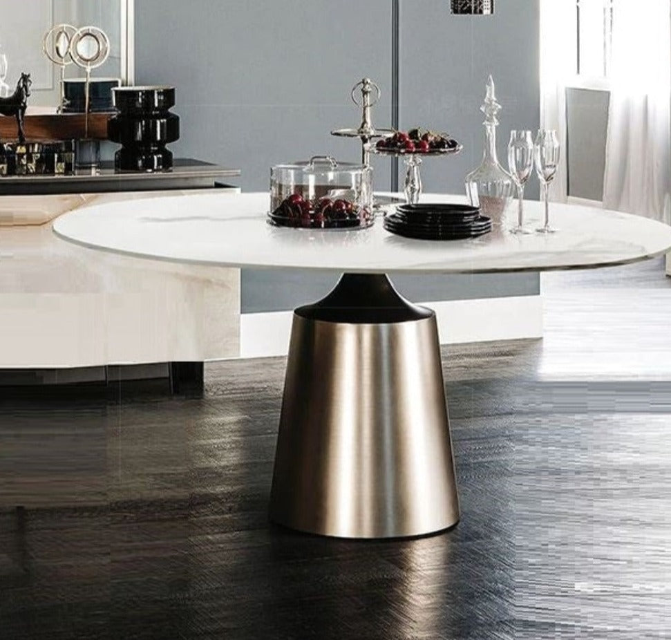 Modern Lavish Creative Look Marble Top Dining Table / Lixra