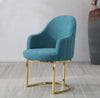 Modern Designed Home Comfort Golden Finish Fabric Dining Chairs - Lixra
