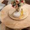 Classic Look Light Luxury Wooden Finish Marble Top Round Shaped Dining Table Set - Lixra