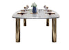 Modern Designed Ultimate Comfort Fine Finish Marble Top Dining Table - Lixra