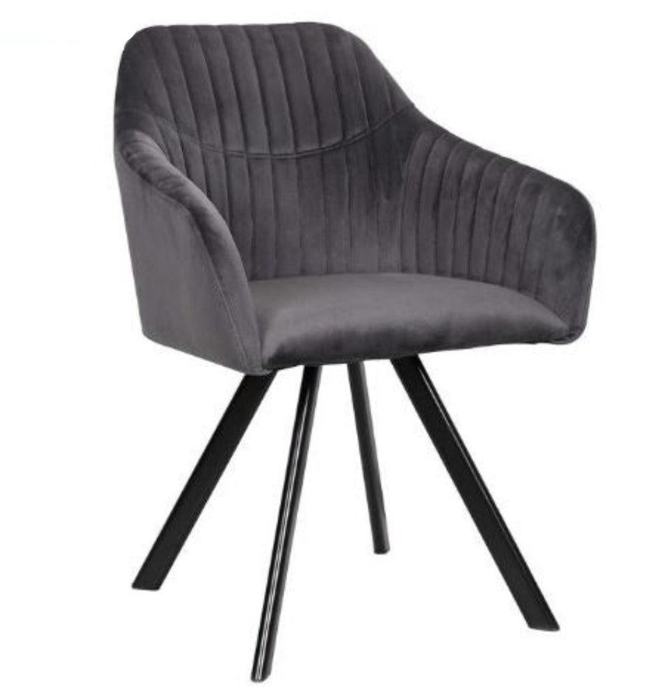 Multipurpose Velvet Finish Modern Dining Chairs - Lixra