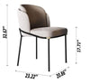 Contemporary Italian Designed Fabric Dining Chair - Lixra