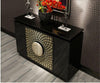 Lavishing Metallic Finish Wooden Side Cabinet - Lixra