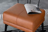 Modern Contemporary Balcony Leather Leisure Accent Chair with Stool - Lixra