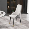 Set of 2 Minimalist Modern Design Leather Dining Chairs / Lixra