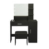 Contemporary Alluring Design Solid Black Dresser Set  / Lixra