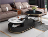 Creative Stylish Steel Embedded Multifunctional Marble Top Coffee Table and TV Stand - Lixra