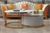 Contemporary Look Ultra Modern Style Marble Top Coffee Table and TV Stand - Lixra