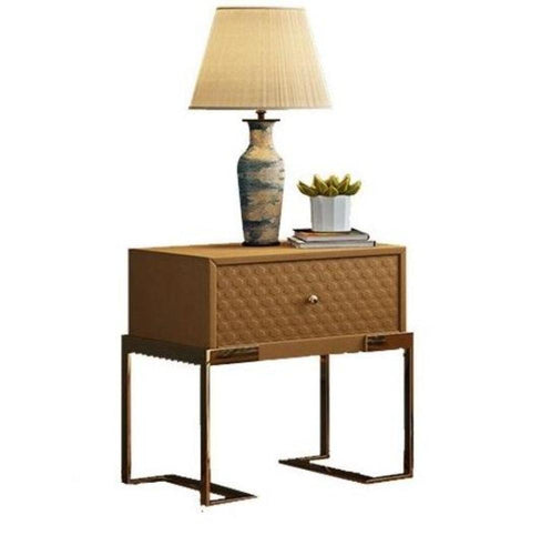 Modern Luxurious Bedside Steel Framed Night Stand