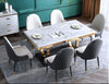 Luxurious Minimalistic Designed Marble Top Dining Table Set - Lixra