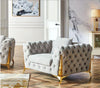 Luxurious Contemporary Chesterfield Designed Fabric Sofa Set - Lixra 