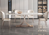 Illuminating Indoor Marble Dining Table Set / Lixra