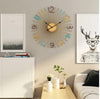 Contemporary Innovative Look Round Shaped Metal Wall Clock - Lixra