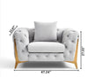 Luxurious Contemporary Chesterfield Designed Fabric Sofa Set - Lixra